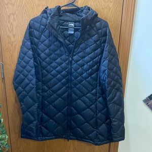 THE NORTH FACE 550 down coat XL BLACK removable hood